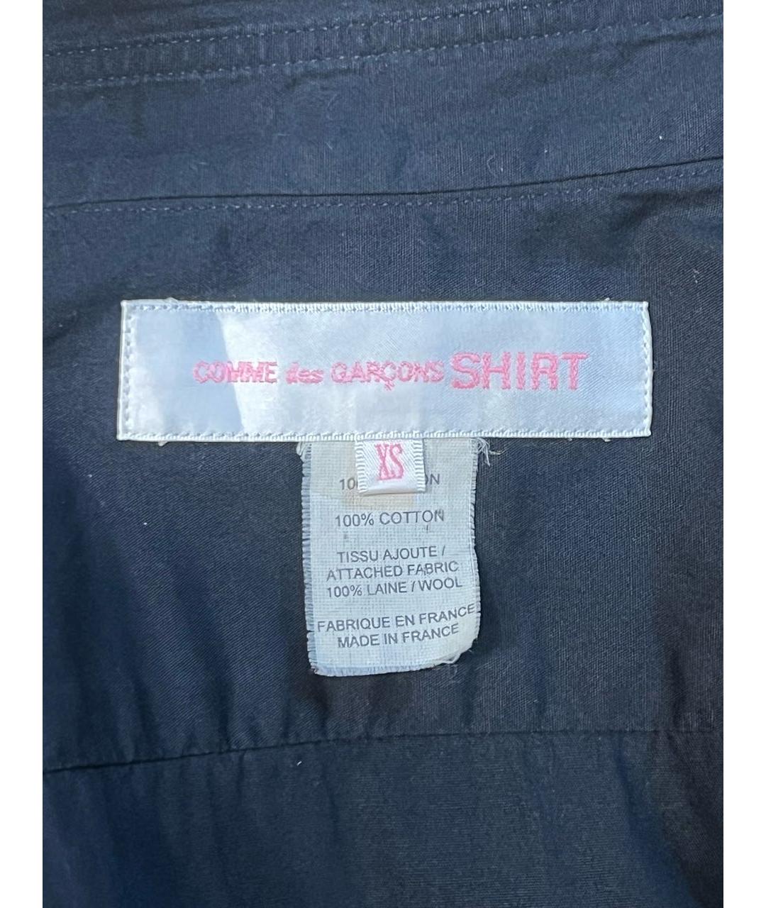 COMME DES GARÇONS SHIRT Темно-синяя хлопковая рубашка, фото 5