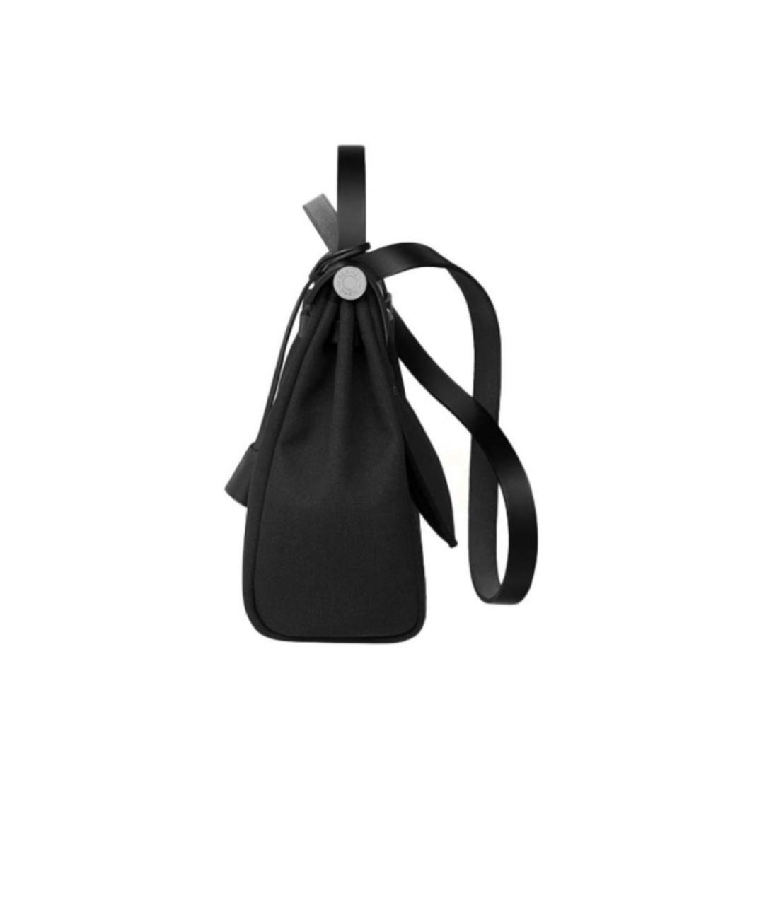 HERMES Черная кожаная сумка с короткими ручками, фото 2