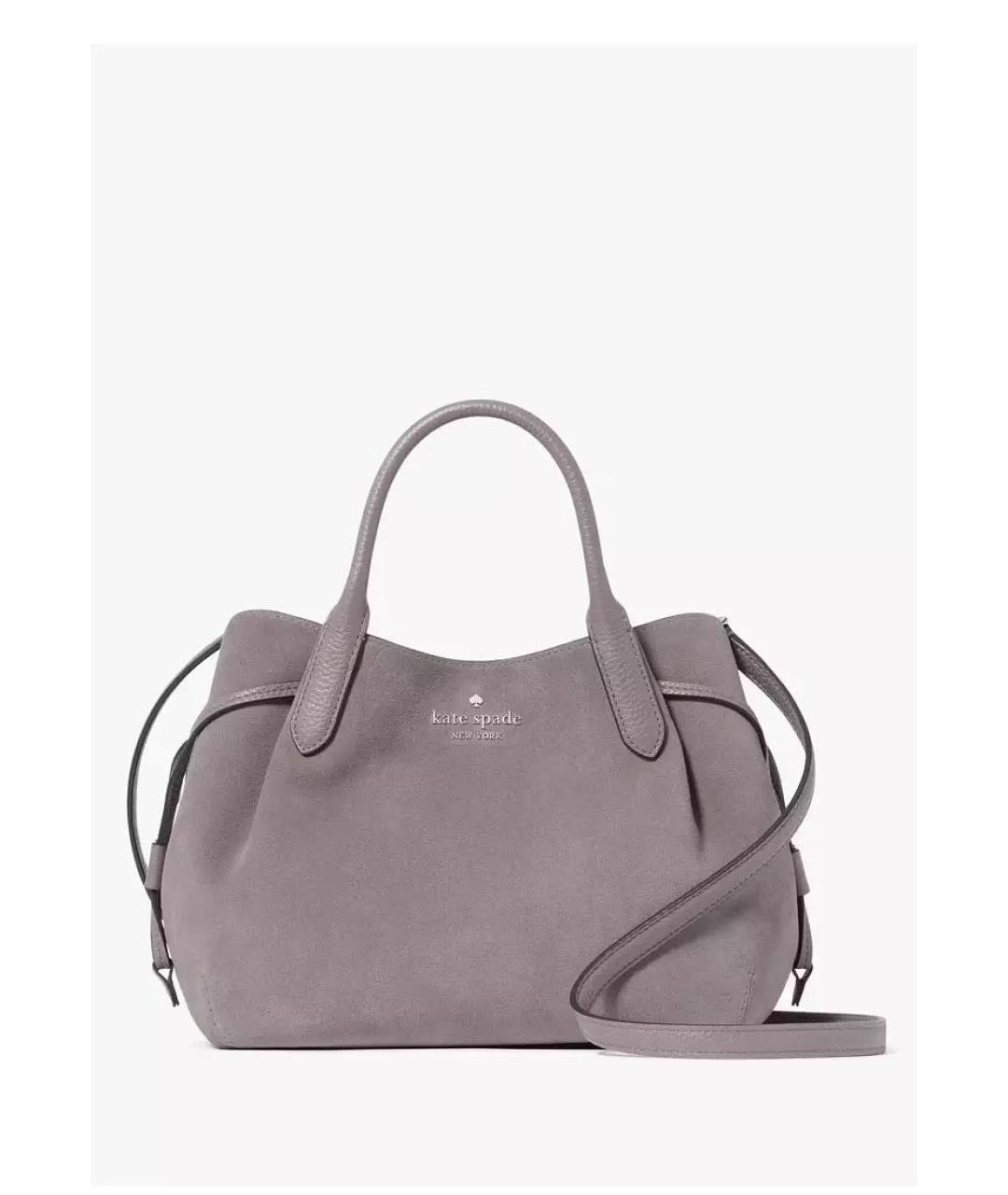 KATE SPADE Серая замшевая сумка тоут, фото 6