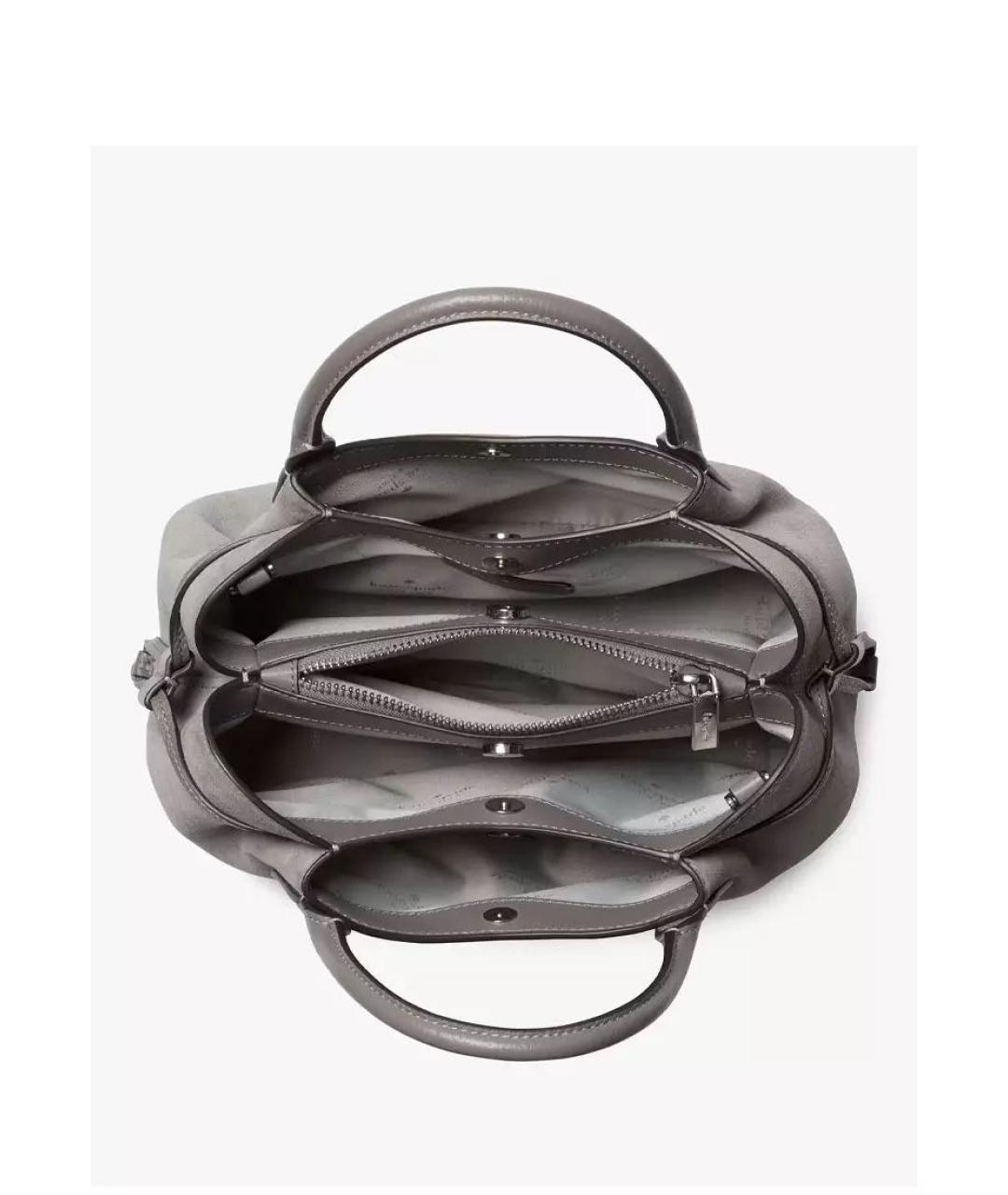 KATE SPADE Серая замшевая сумка тоут, фото 4