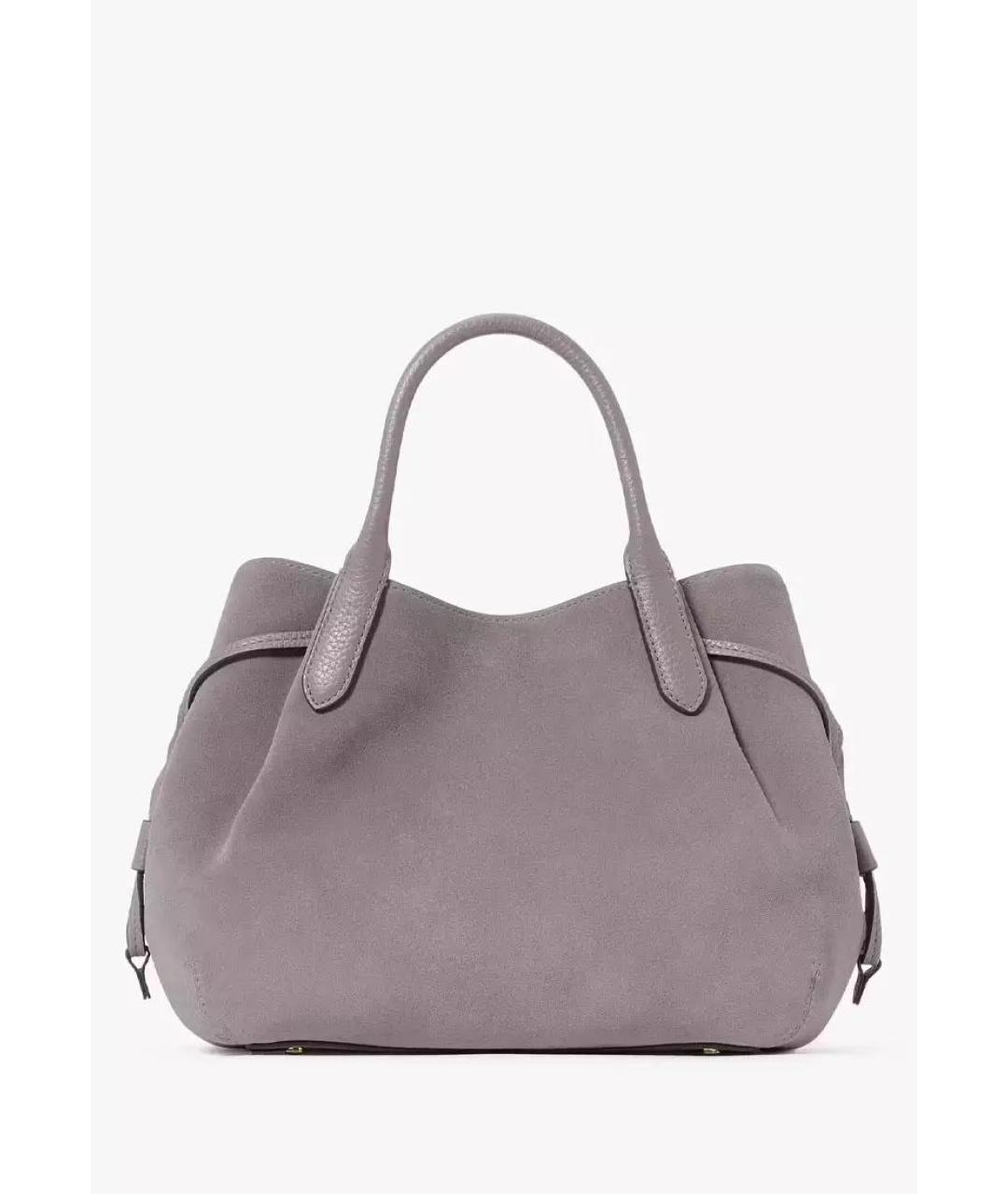 KATE SPADE Серая замшевая сумка тоут, фото 3