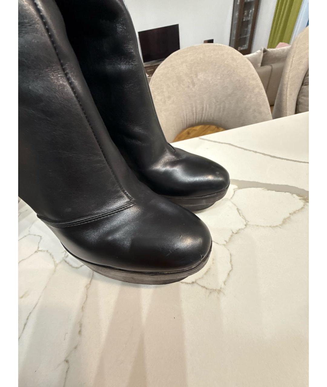 LOUIS VUITTON Черные кожаные сапоги, фото 3