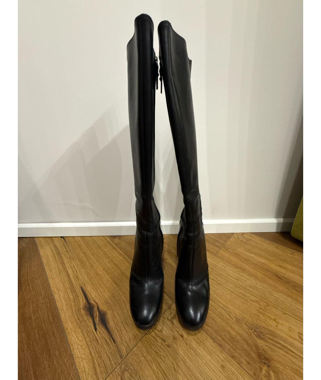LOUIS VUITTON Черные кожаные сапоги, фото 2