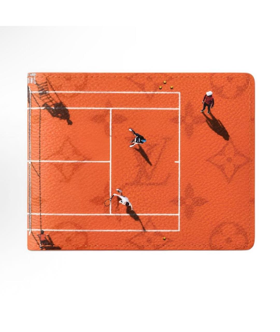 LOUIS VUITTON Оранжевый кожаный кардхолдер, фото 8