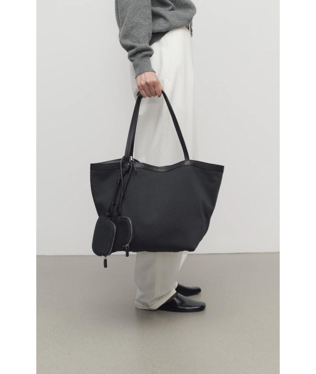 THE ROW Черная тканевая сумка тоут, фото 5