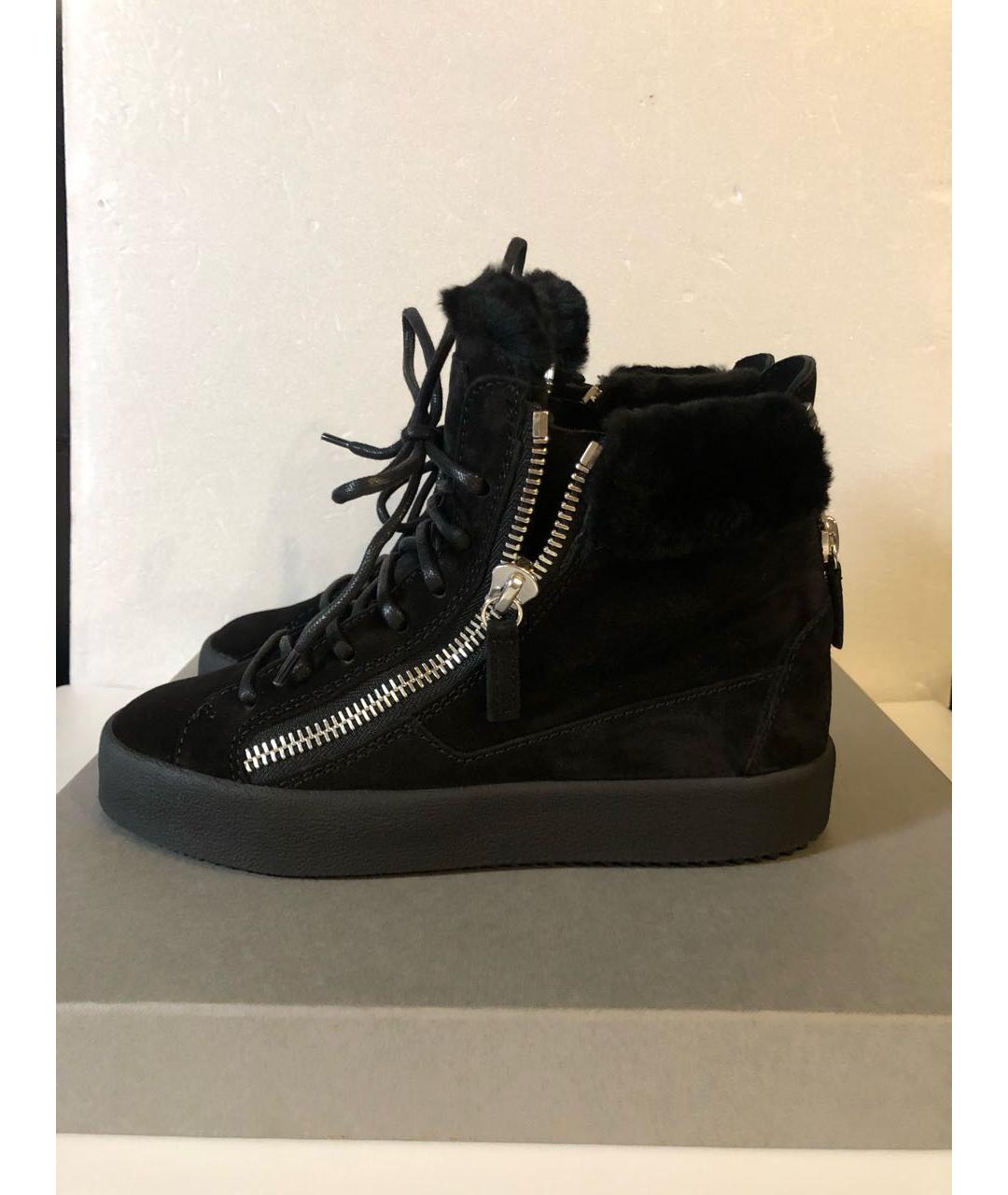 GIUSEPPE ZANOTTI DESIGN Черные замшевые ботинки, фото 7