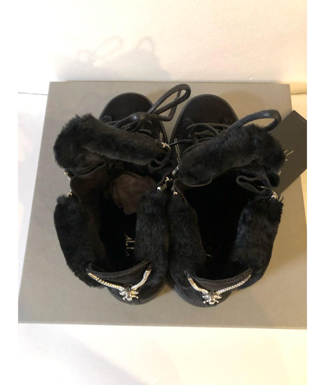 GIUSEPPE ZANOTTI DESIGN Черные замшевые ботинки, фото 3