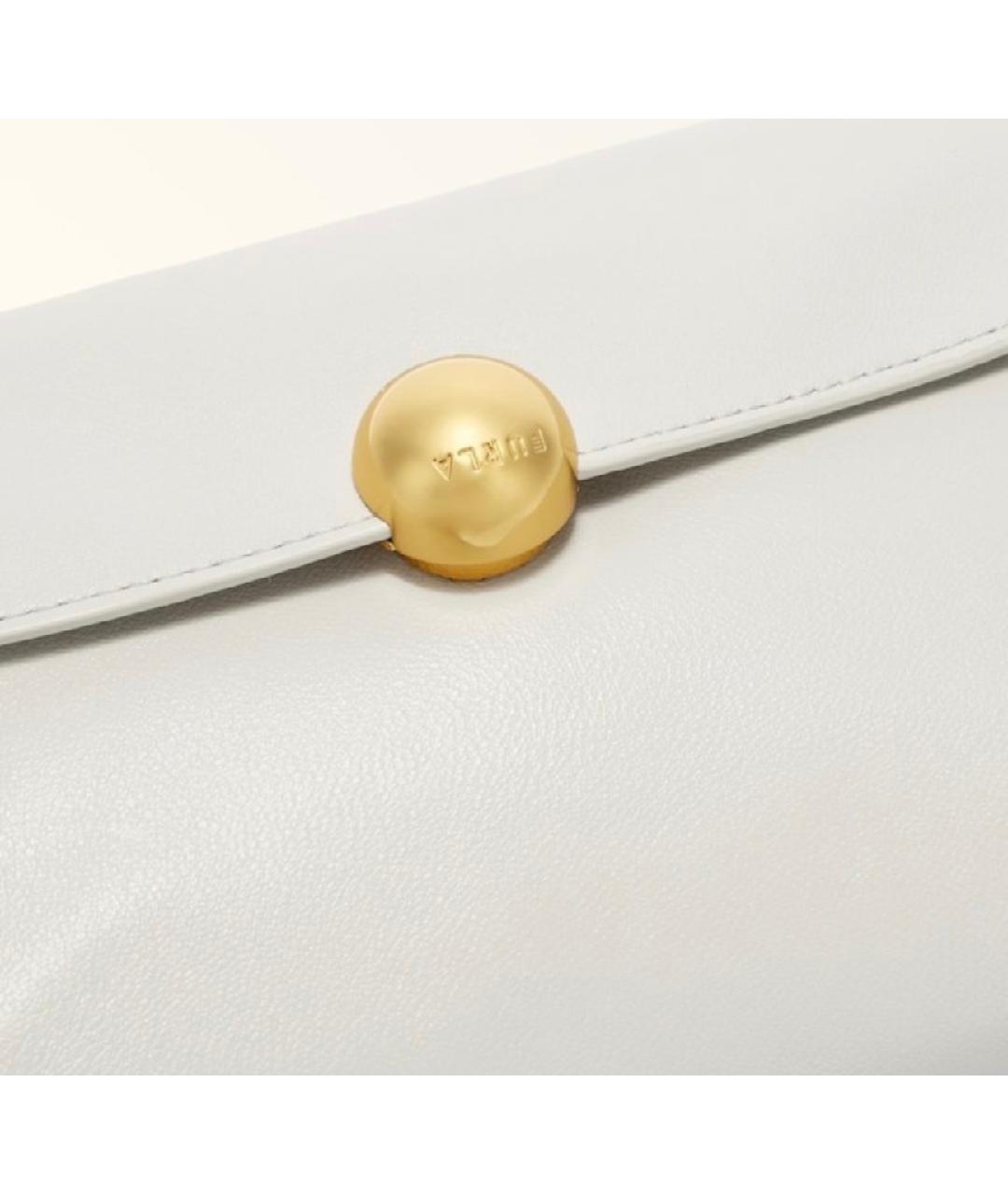 FURLA Белая кожаная сумка через плечо, фото 5