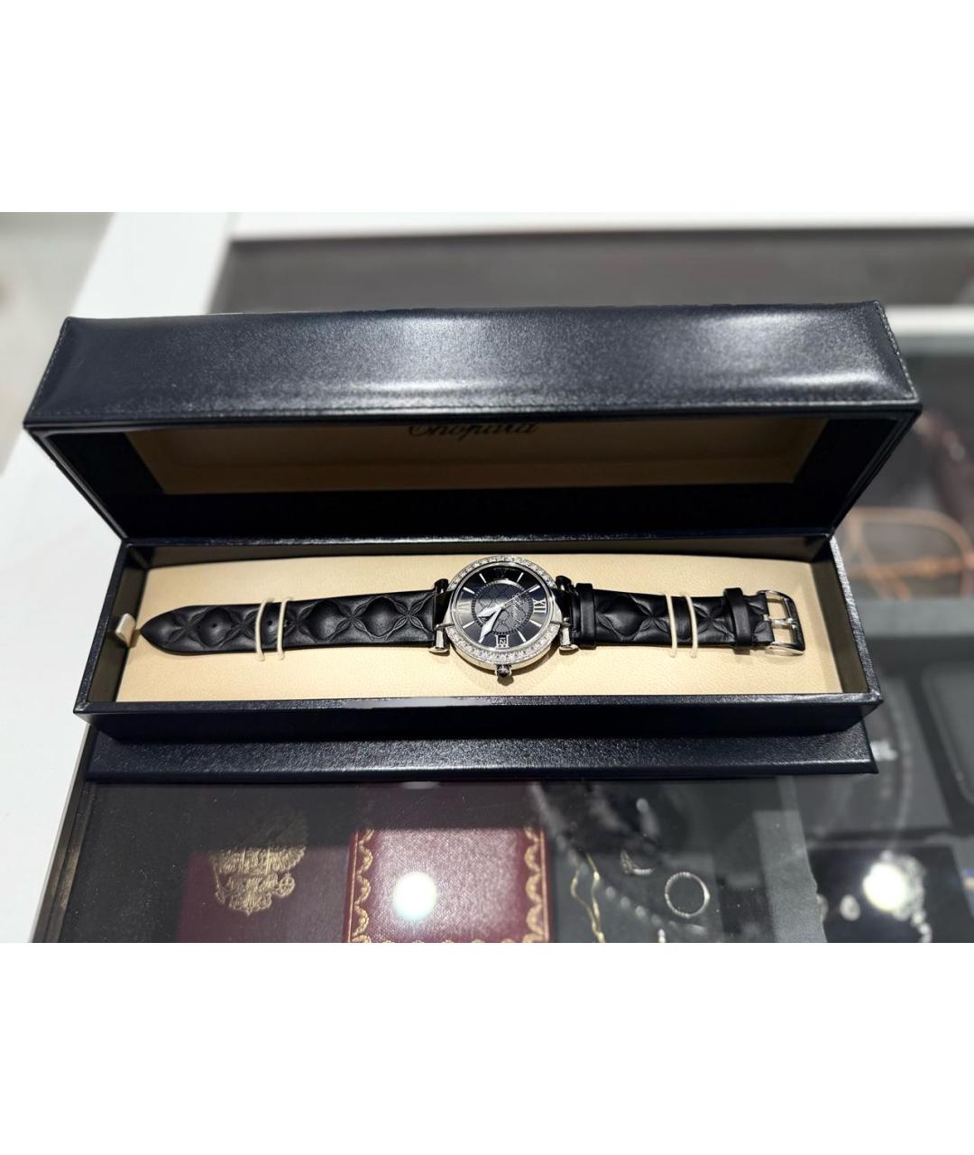 CHOPARD Черные кожаные часы, фото 6