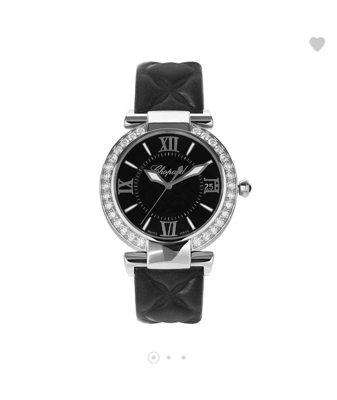 CHOPARD Черные кожаные часы, фото 6