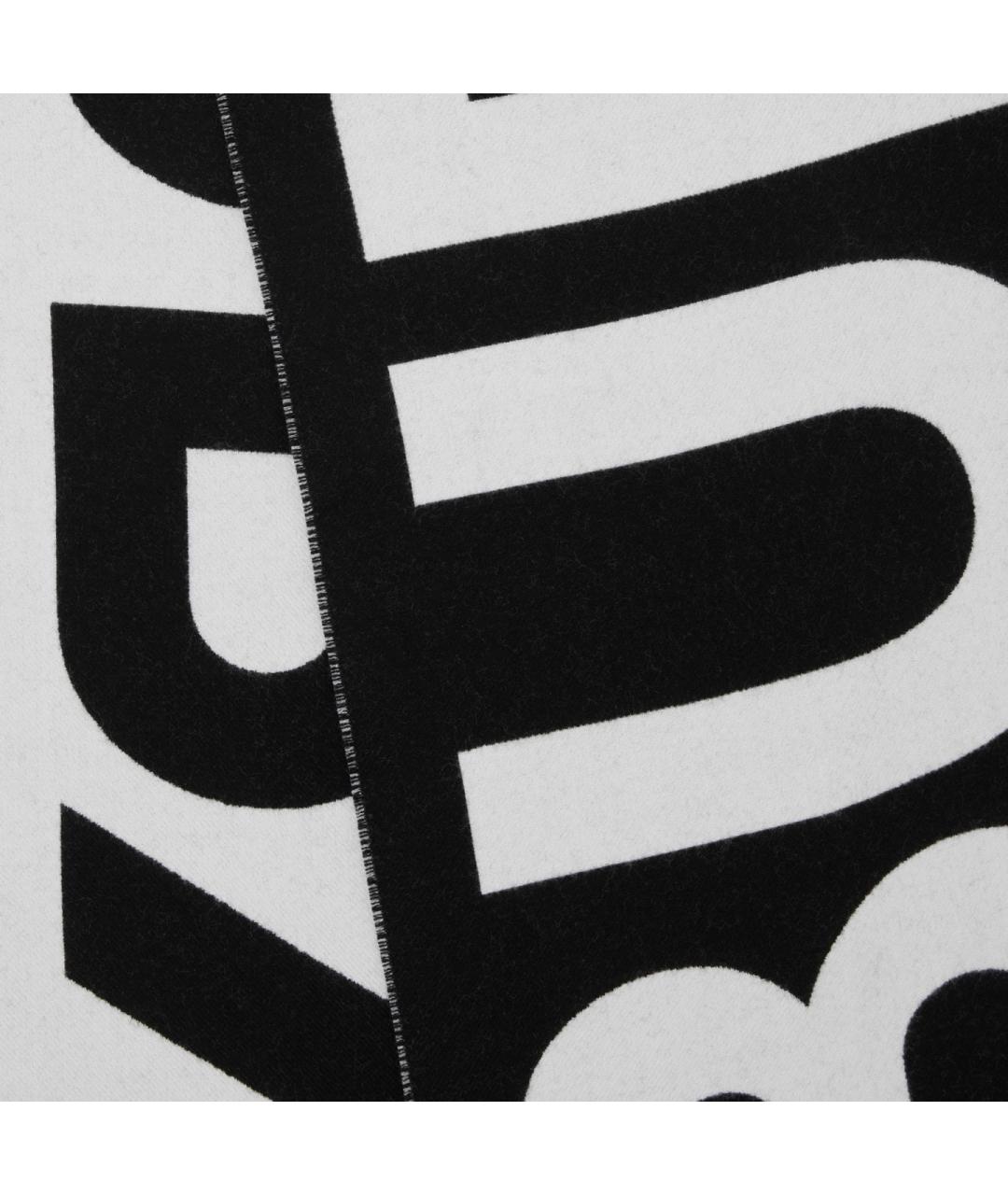 BURBERRY Черный шерстяной шарф, фото 4