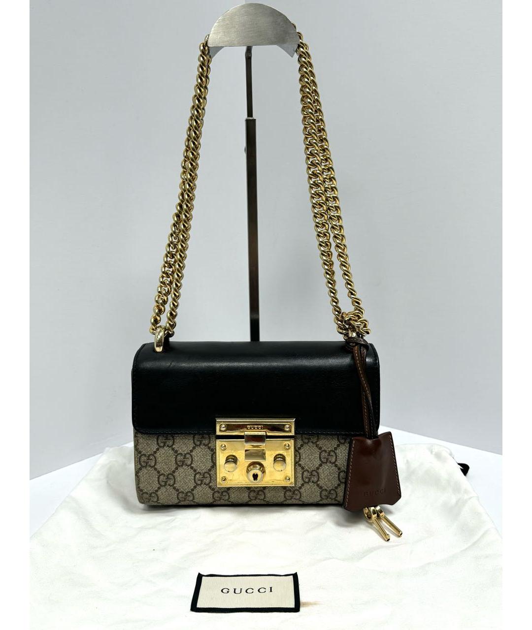 GUCCI Бежевая жаккардовая сумка через плечо, фото 9