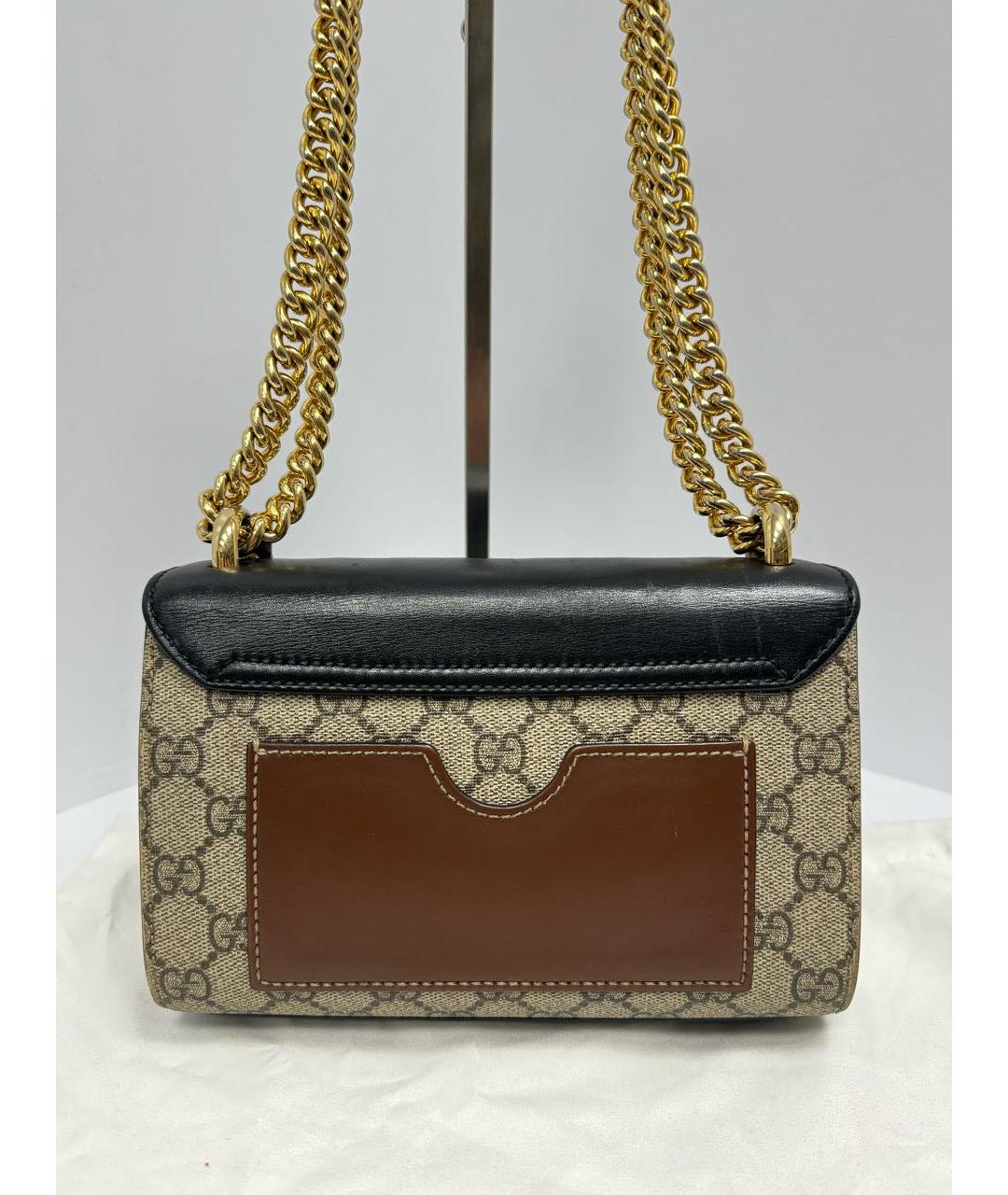 GUCCI Бежевая жаккардовая сумка через плечо, фото 4