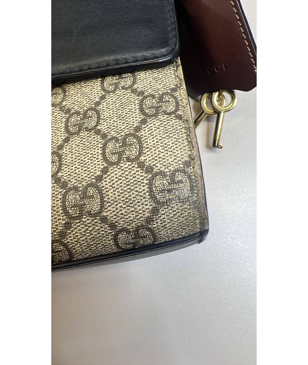 GUCCI Бежевая жаккардовая сумка через плечо, фото 5