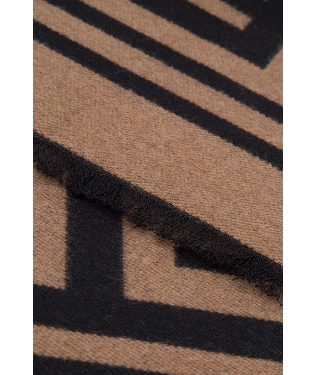 FENDI Коричневый шарф, фото 2