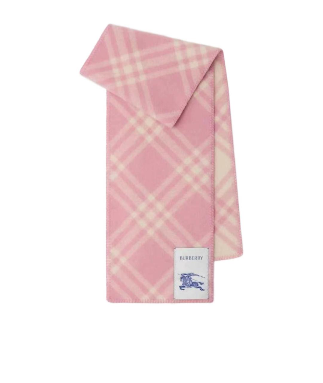 BURBERRY Розовый шарф, фото 2