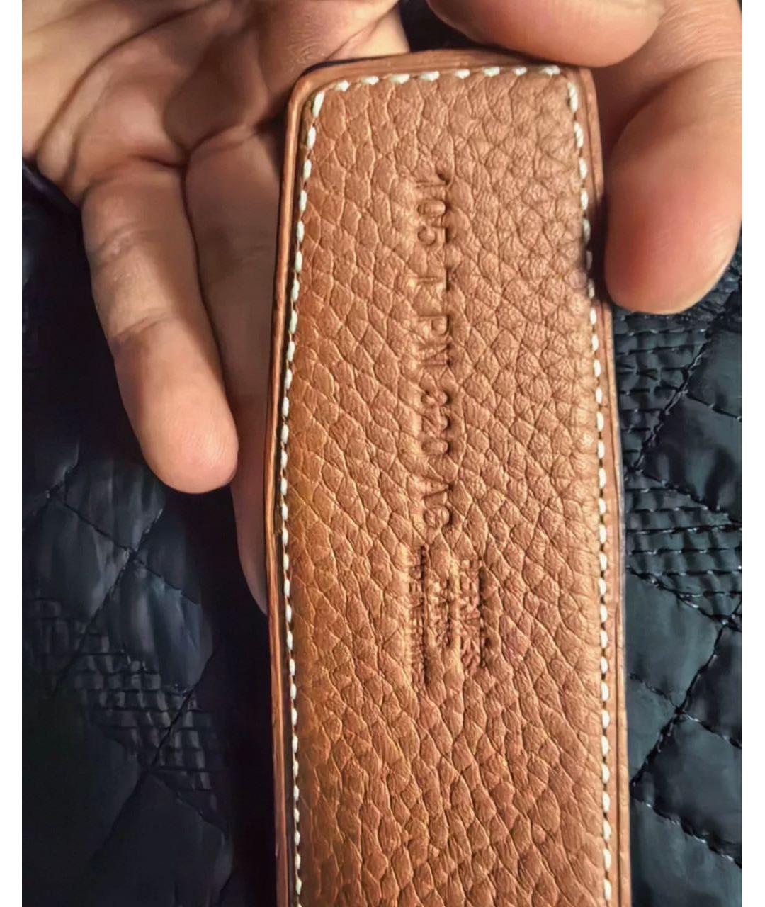 HERMES Черный кожаный ремень, фото 5