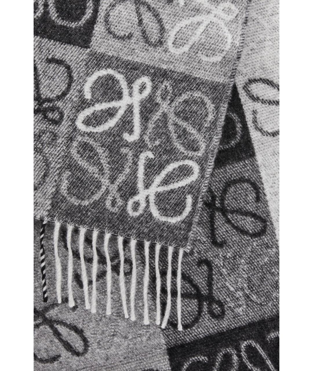 LOEWE Серый шарф, фото 3