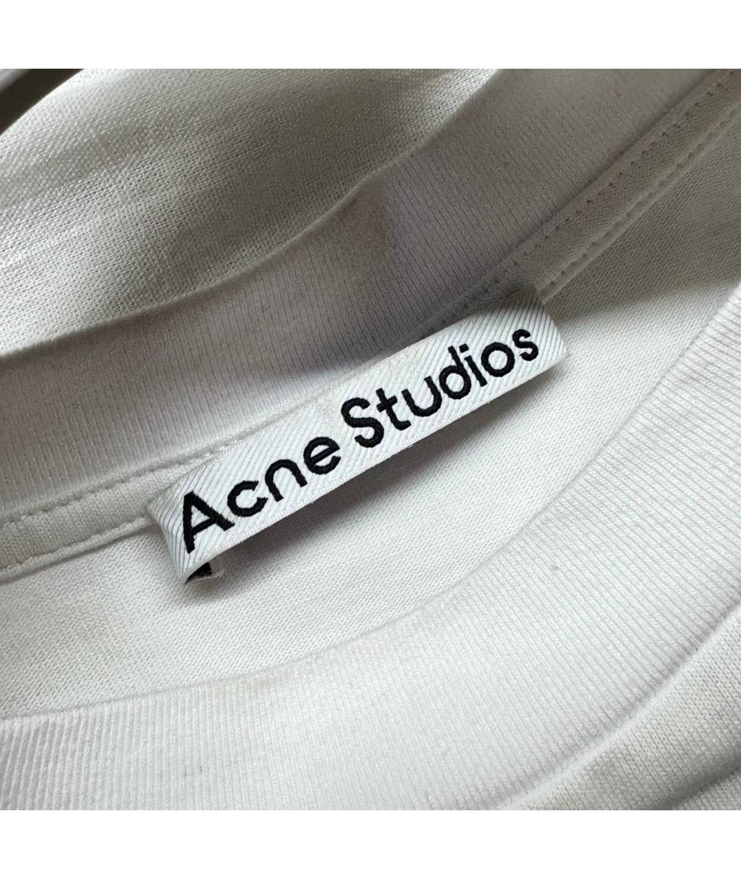 ACNE STUDIOS Белая хлопковая футболка, фото 5