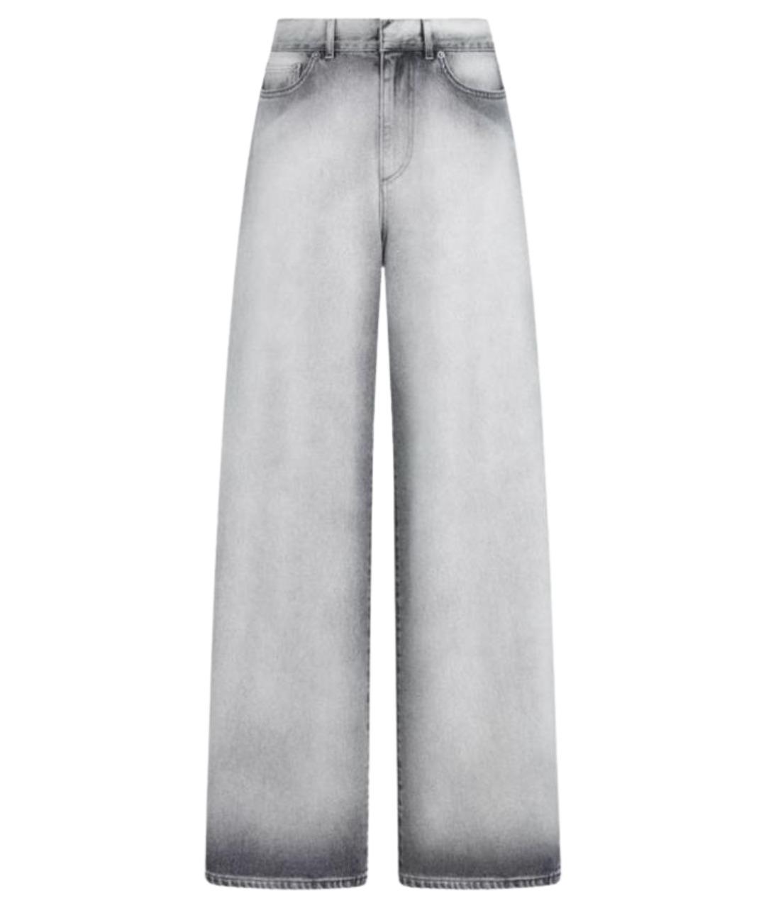 CHRISTIAN DIOR Серые хлопковые джинсы клеш, фото 1