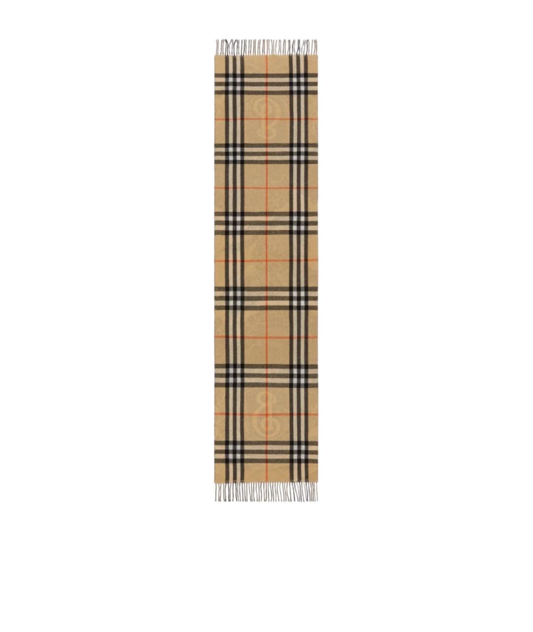 BURBERRY Бежевый шарф, фото 4