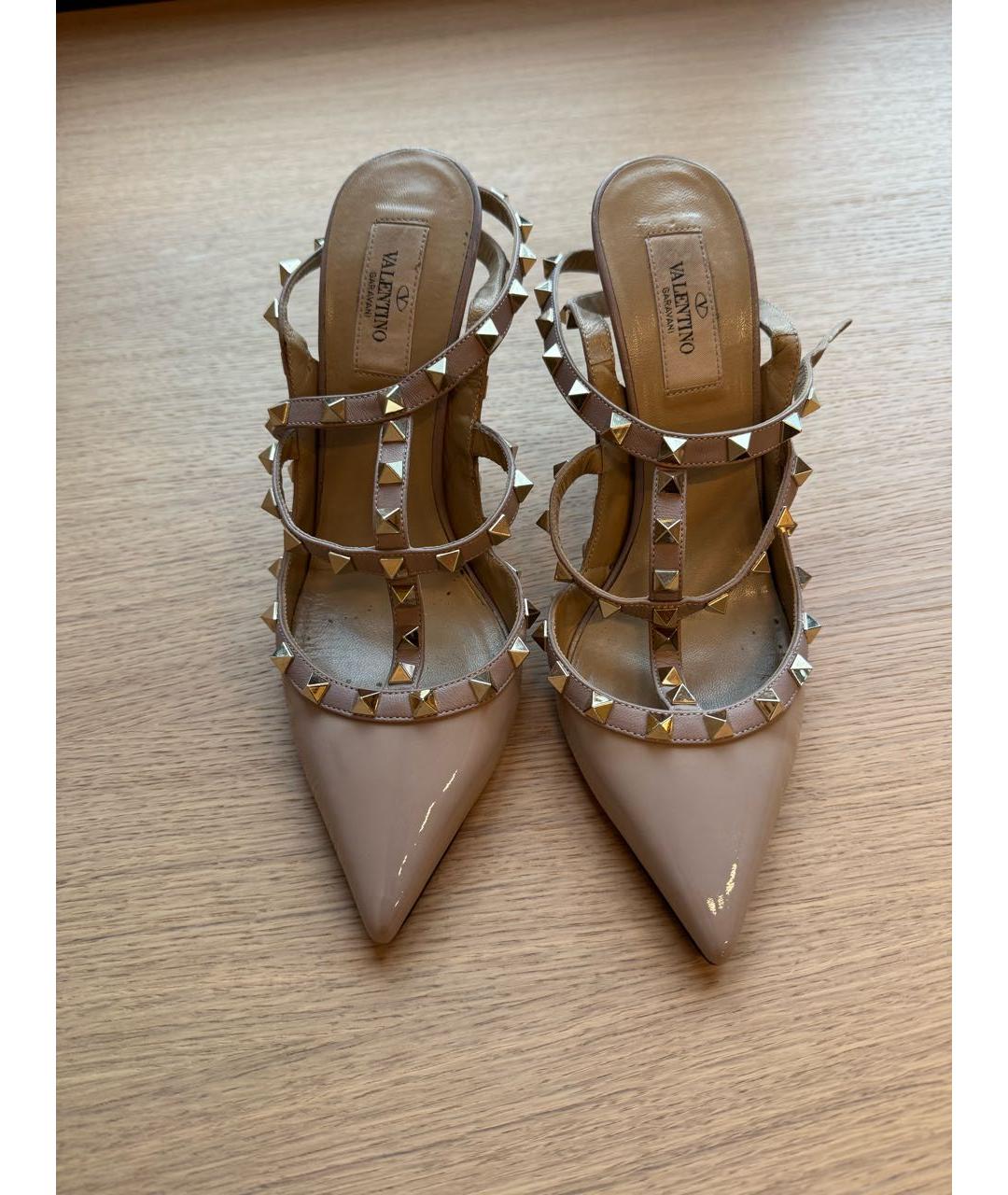 VALENTINO Бежевые кожаные туфли, фото 2