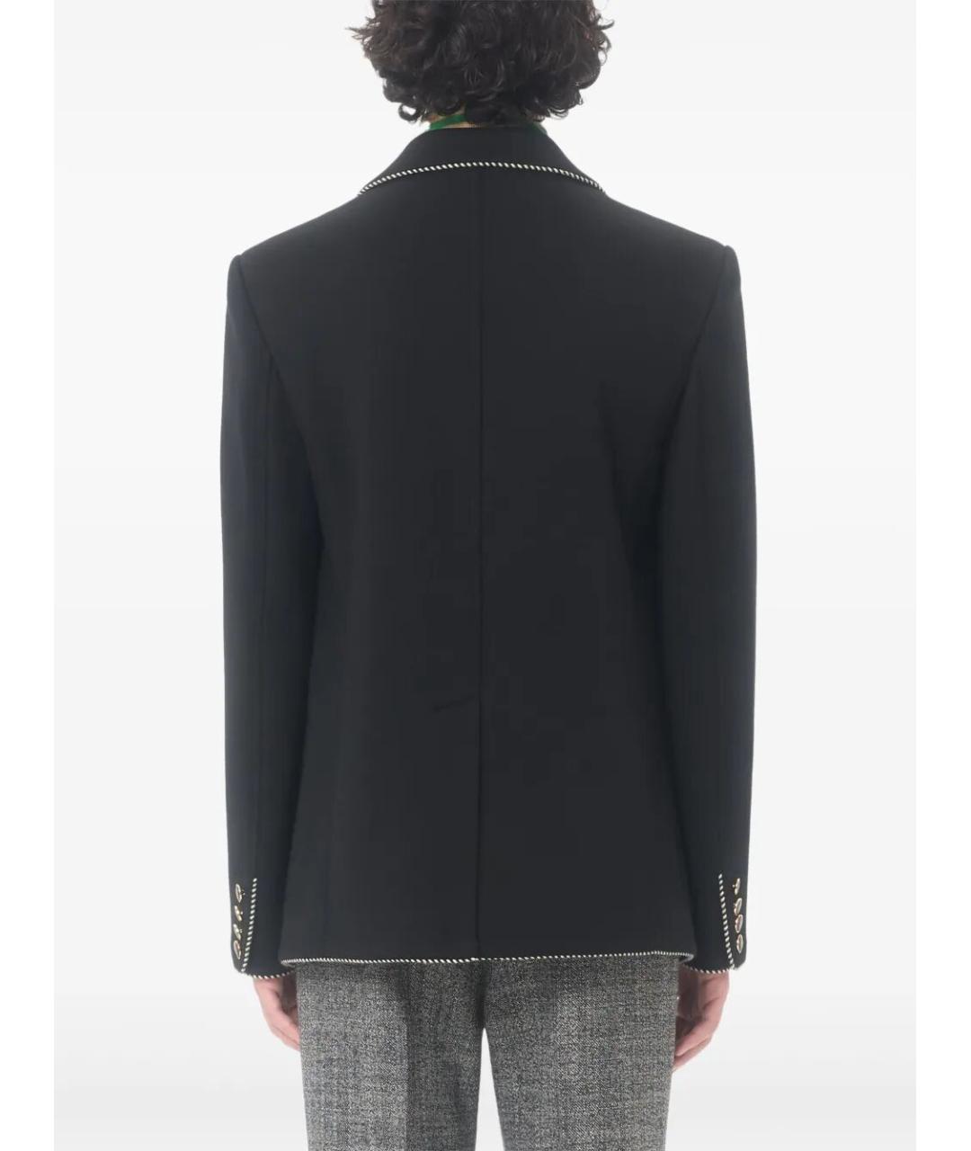 VALENTINO Черный шерстяной пиджак, фото 4