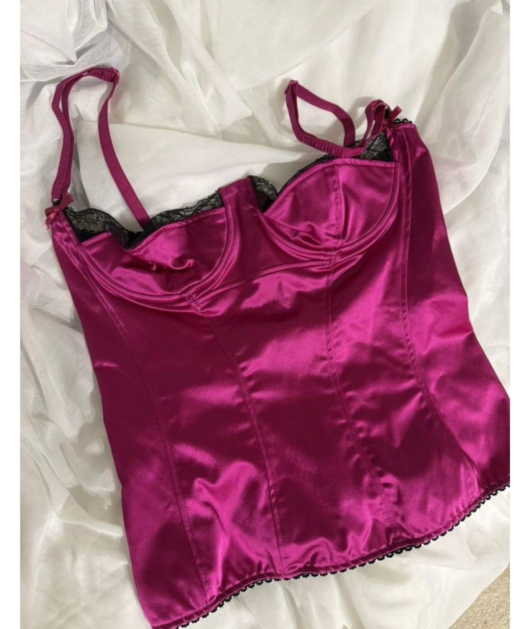 DOLCE&GABBANA Фуксия атласный корсет, фото 6