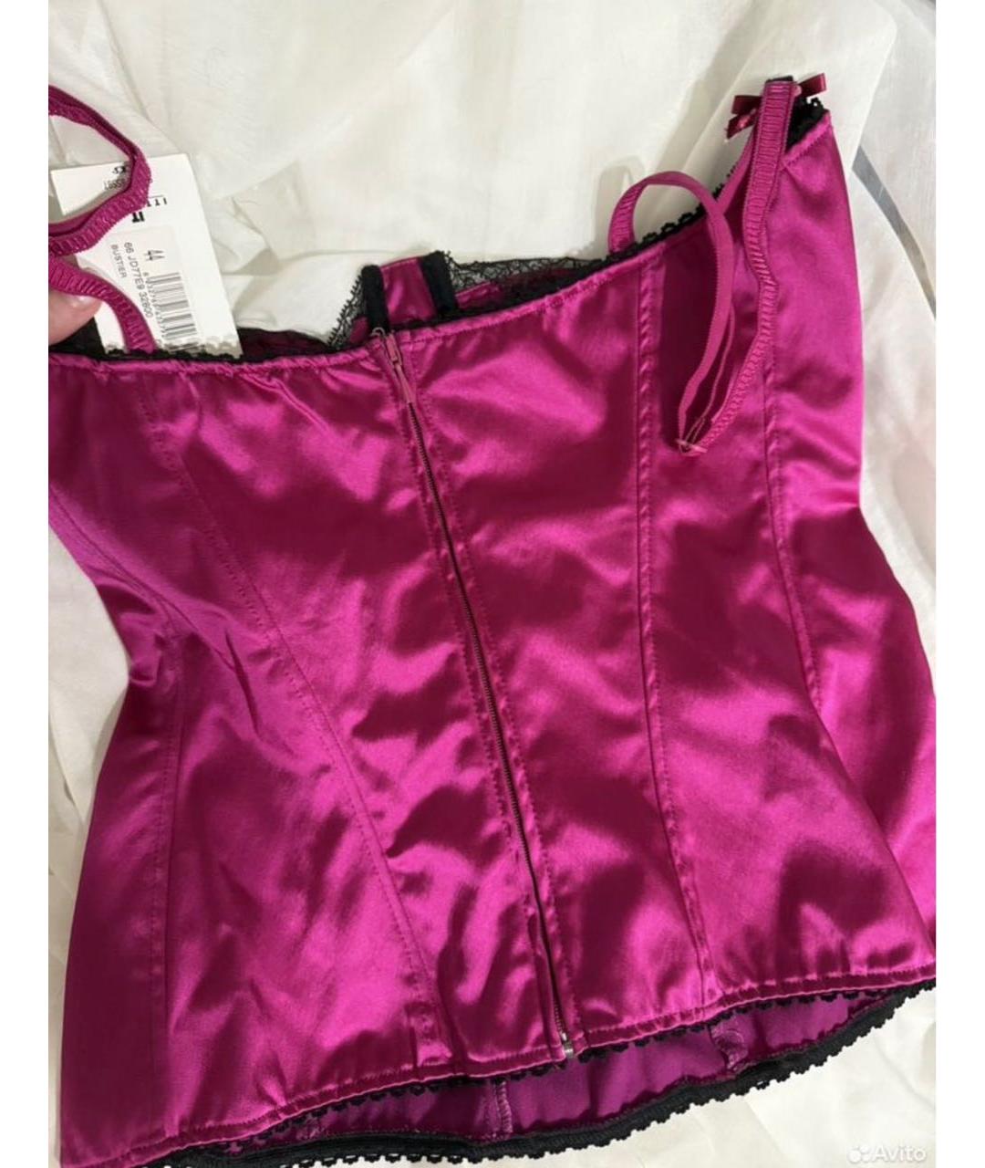 DOLCE&GABBANA Фуксия атласный корсет, фото 2