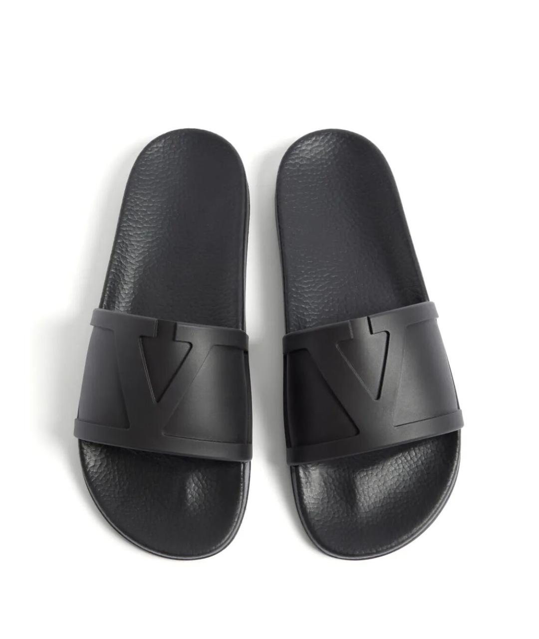 VALENTINO Черные резиновые шлепанцы, фото 2