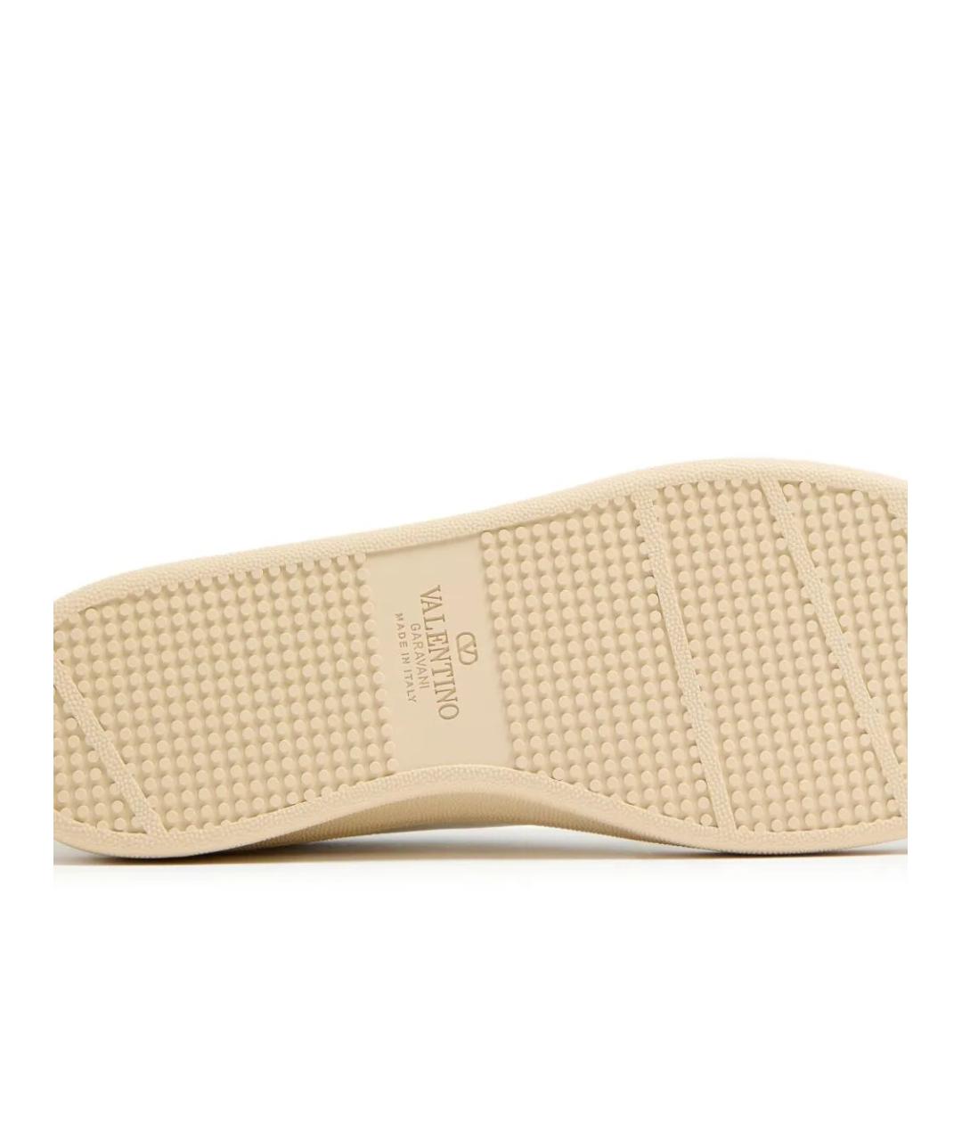 VALENTINO Белые кожаные низкие кроссовки / кеды, фото 5