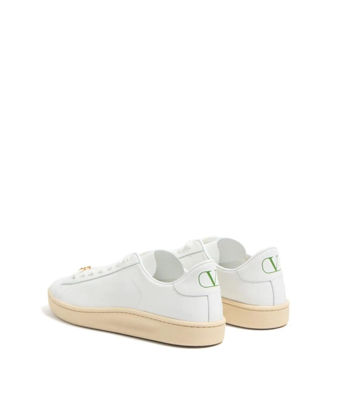 VALENTINO Белые кожаные низкие кроссовки / кеды, фото 4