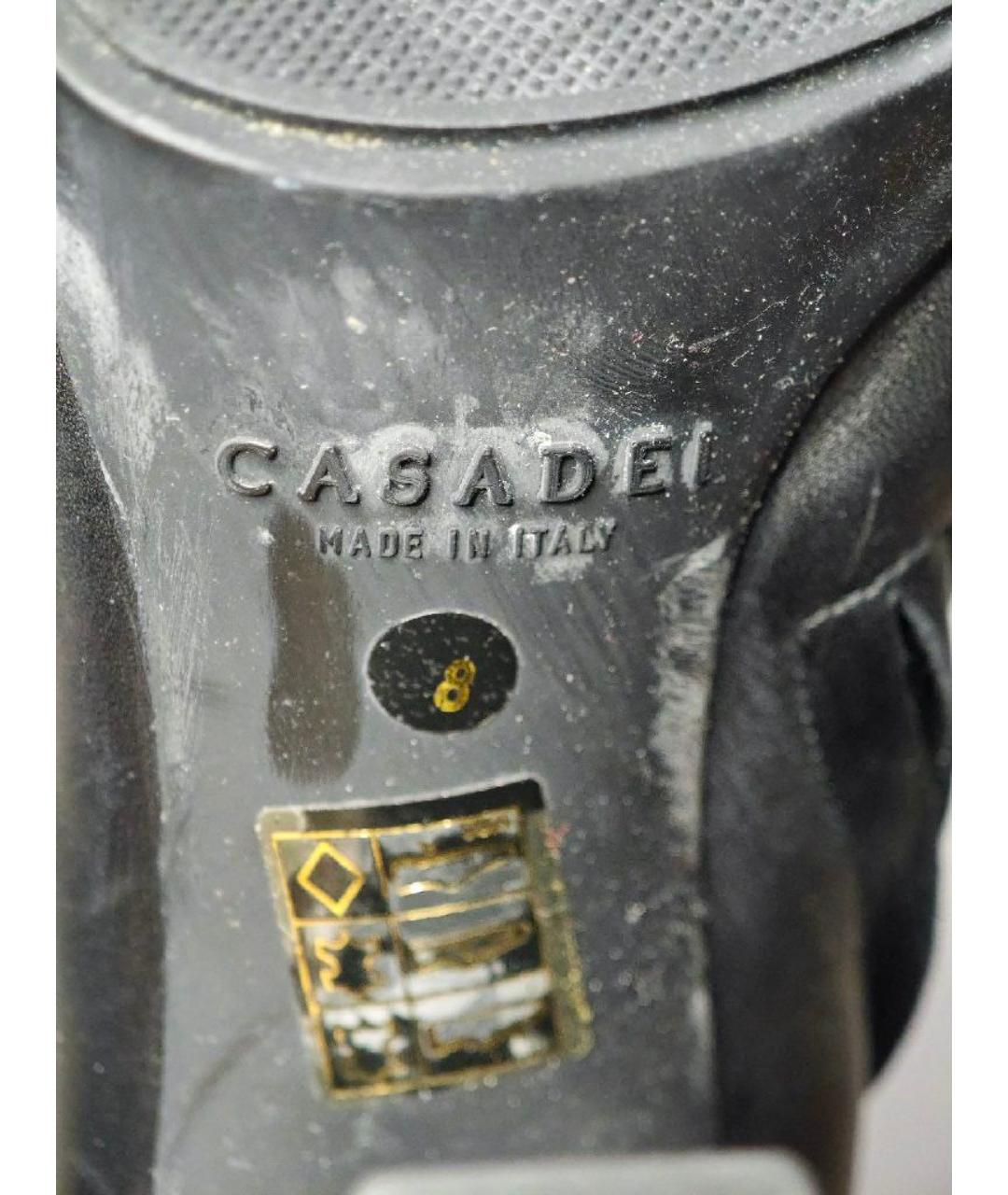CASADEI Черные кожаные ботфорты, фото 7