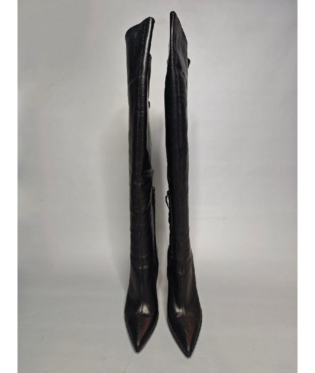 CASADEI Черные кожаные ботфорты, фото 3