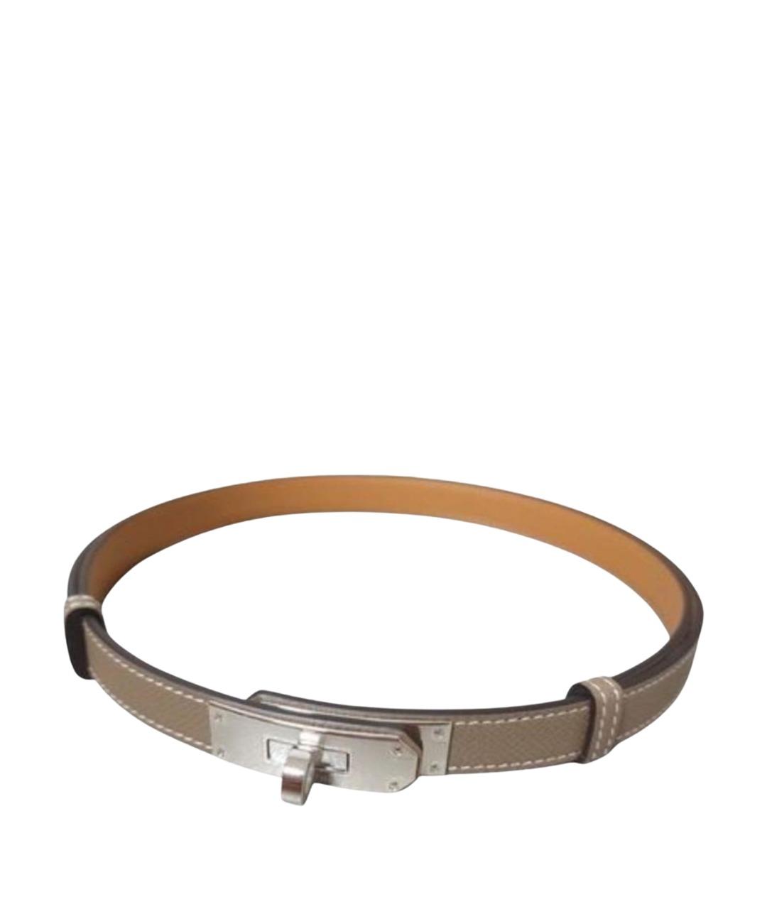 HERMES Бежевый кожаный ремень, фото 1