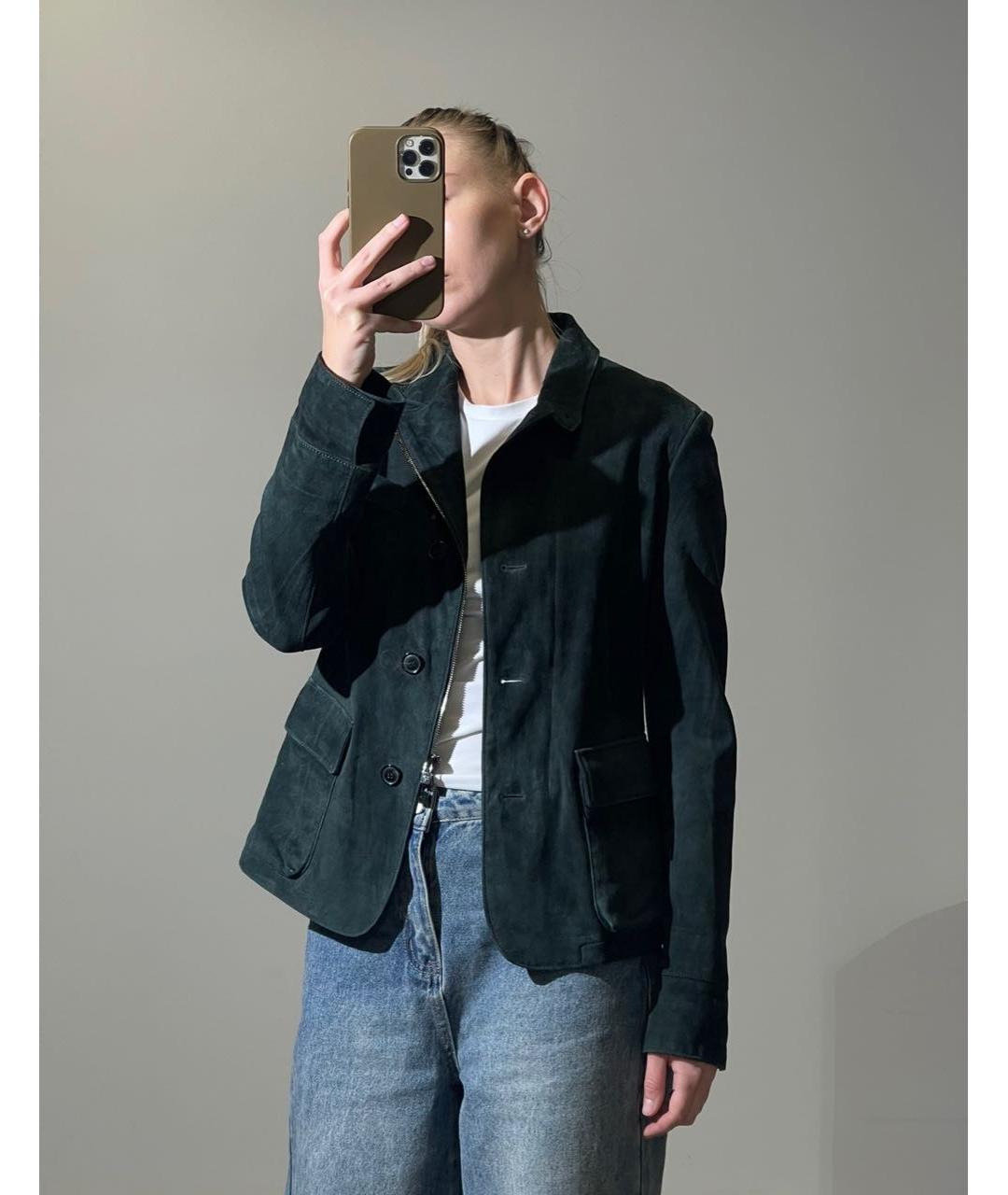 LORO PIANA Зеленая замшевая куртка, фото 6
