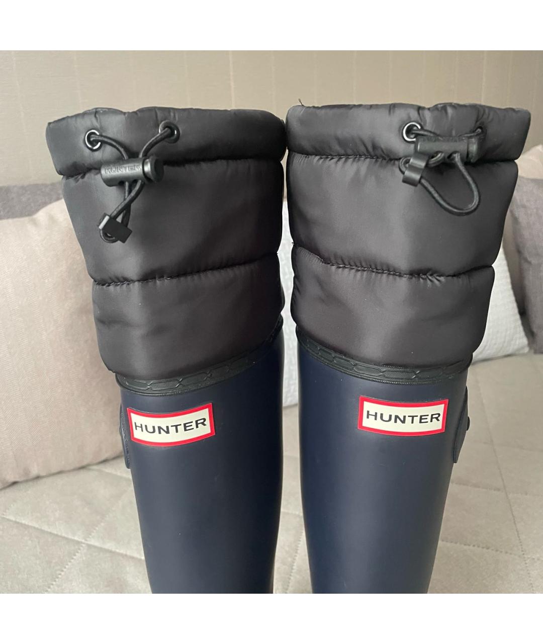 HUNTER Темно-синие резиновые сапоги, фото 6