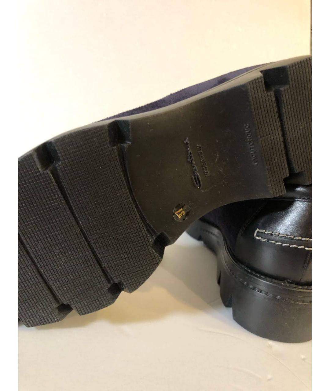 SANTONI Темно-синие замшевые мокасины, фото 6