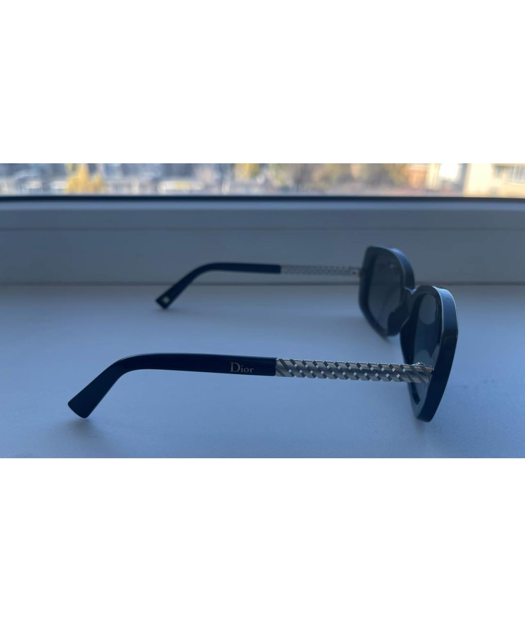 CHRISTIAN DIOR Черные пластиковые солнцезащитные очки, фото 2