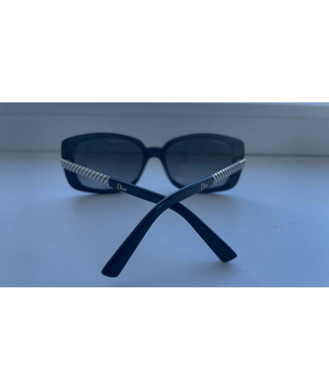 CHRISTIAN DIOR Черные пластиковые солнцезащитные очки, фото 3