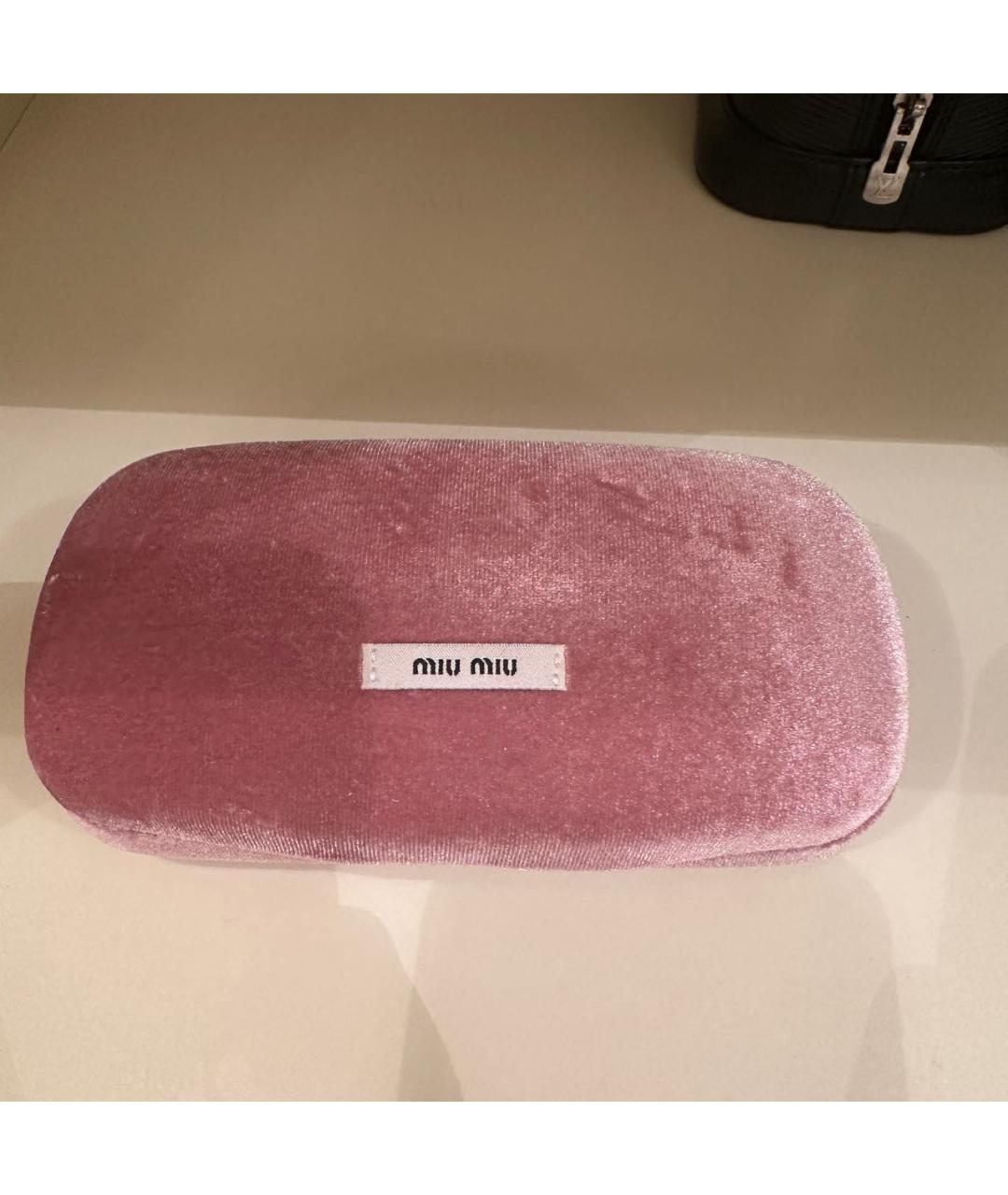 MIU MIU Коричневые металлические солнцезащитные очки, фото 4