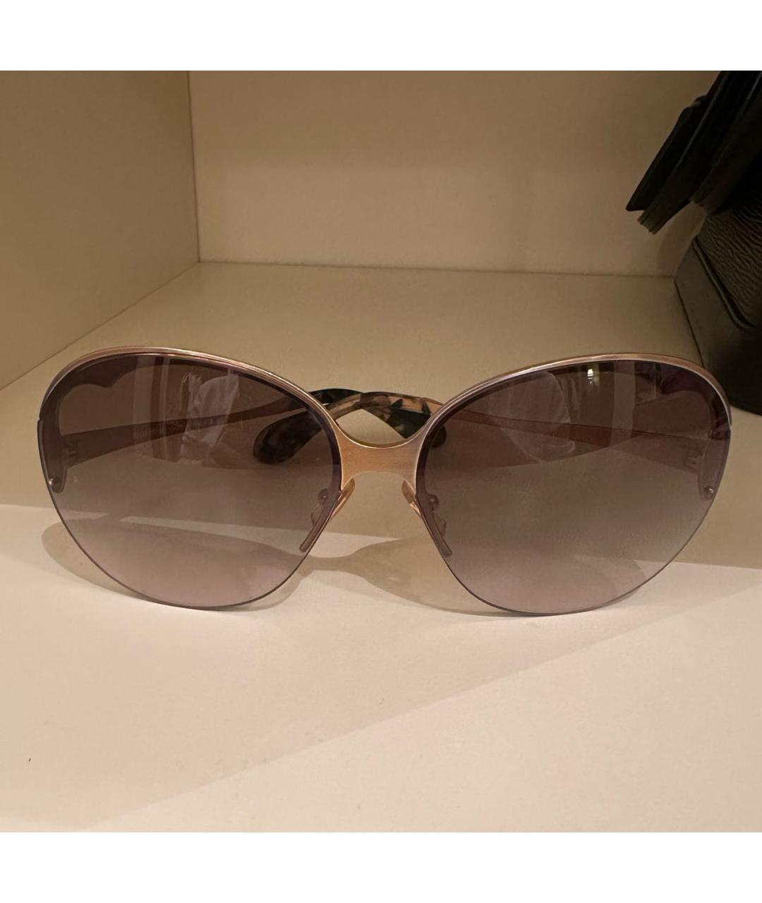 MIU MIU Коричневые металлические солнцезащитные очки, фото 5