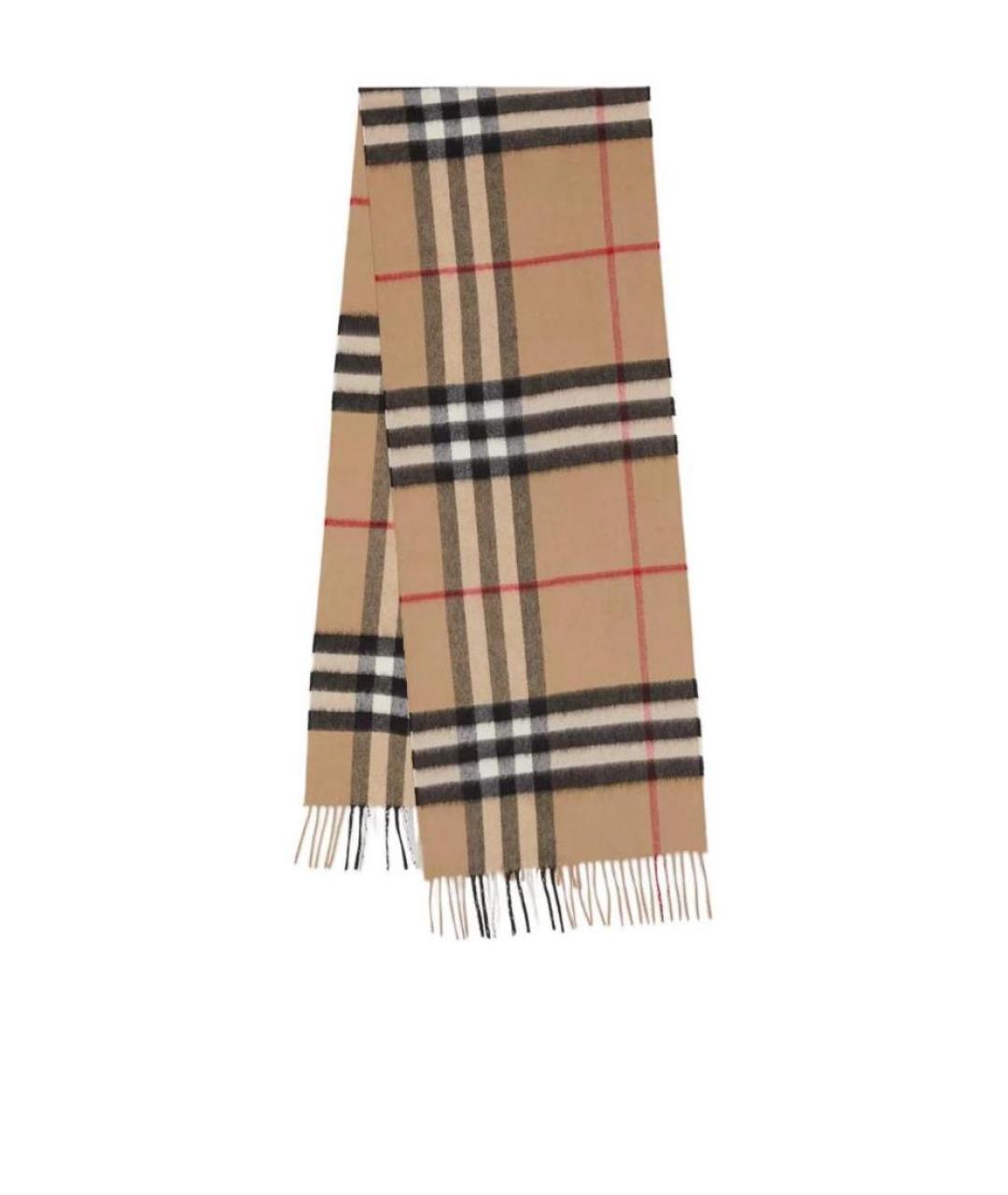 BURBERRY Бежевый кашемировый шарф, фото 1