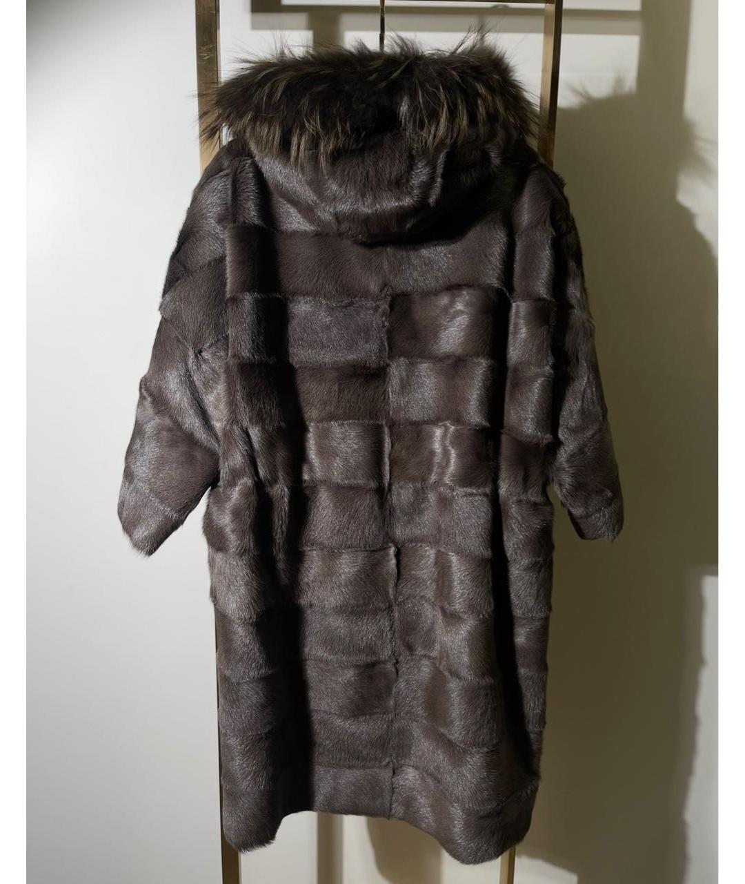 P.A.R.O.S.H. Коричневая меховая шуба, фото 2