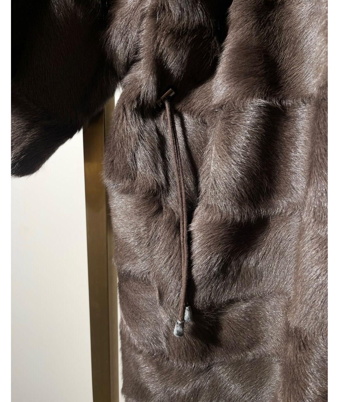 P.A.R.O.S.H. Коричневая меховая шуба, фото 4