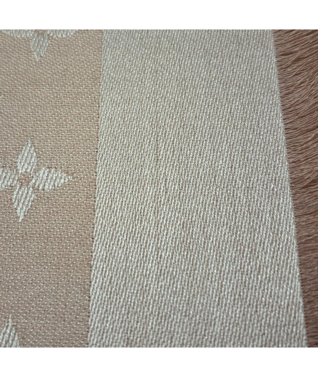 LOUIS VUITTON Розовый шерстяной платок, фото 6