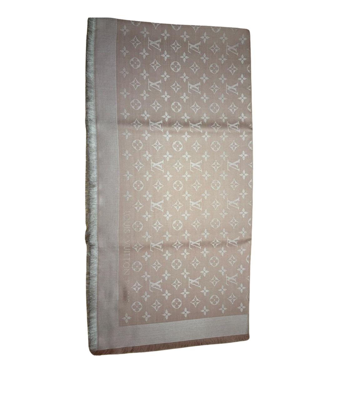 LOUIS VUITTON Розовый шерстяной платок, фото 1