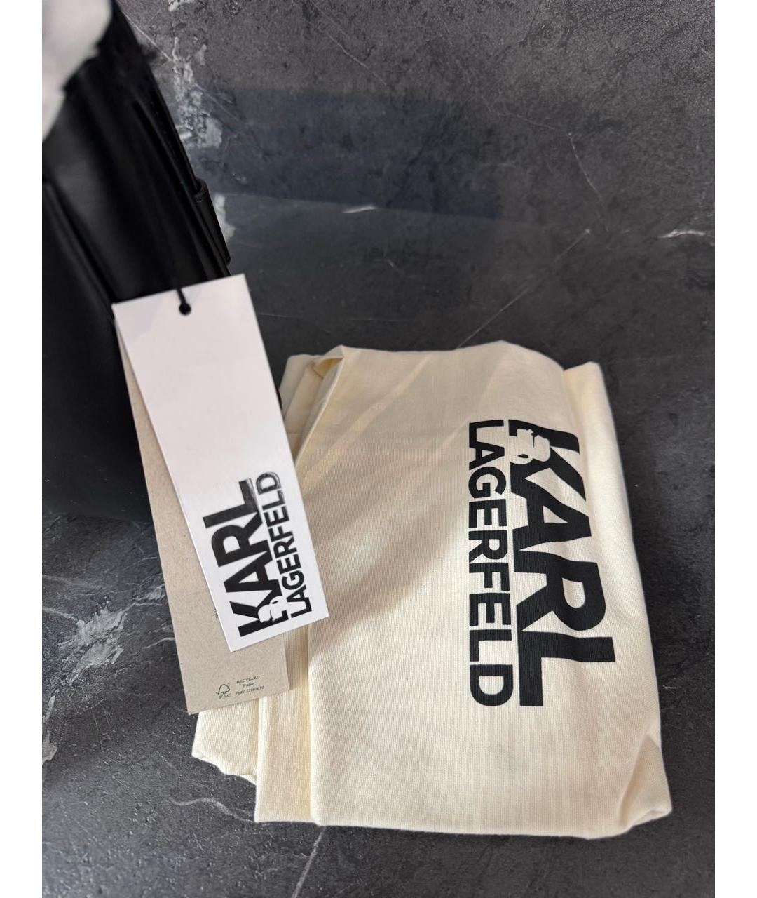 KARL LAGERFELD Черная кожаная сумка через плечо, фото 6