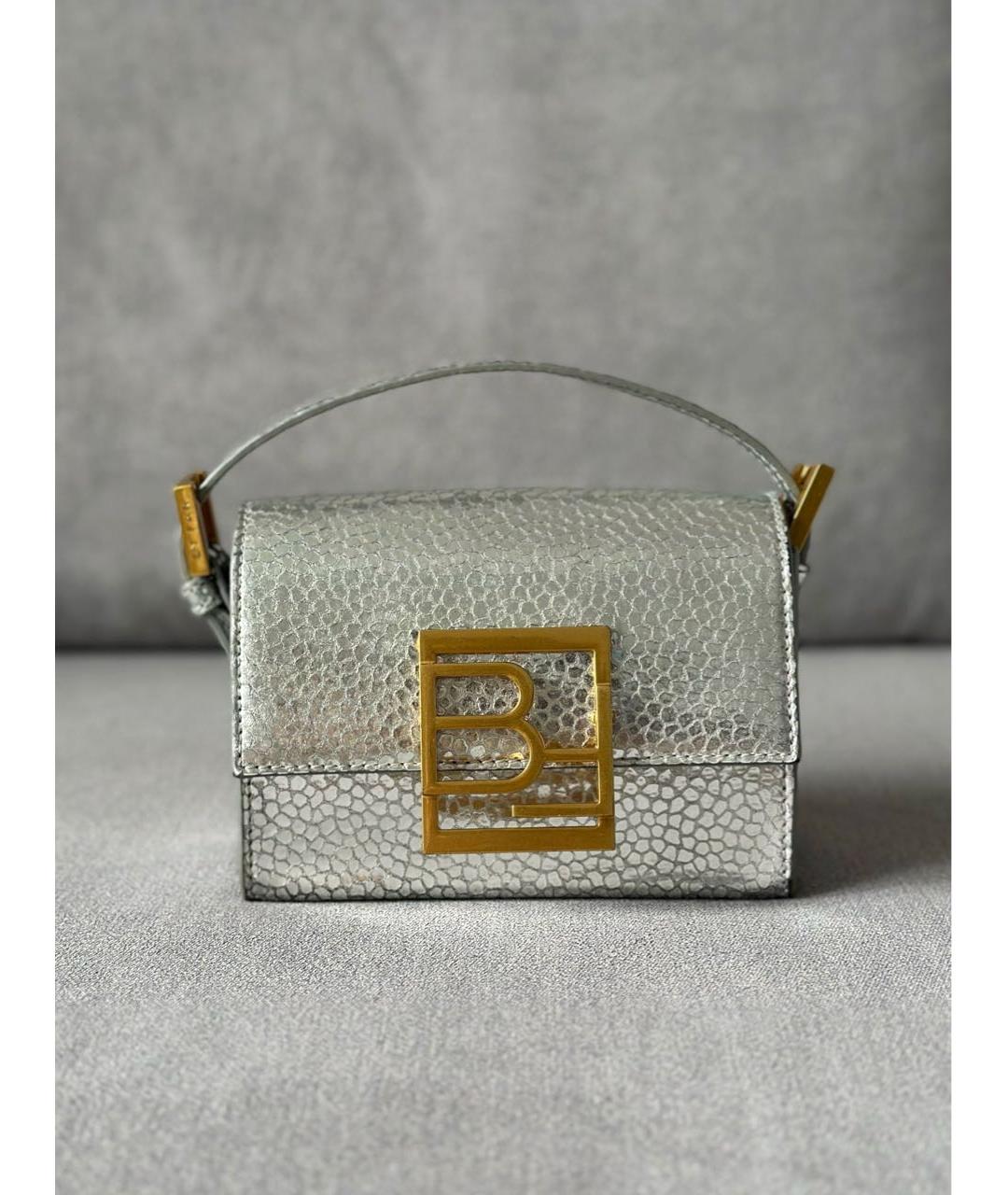 BY FAR Серебряная кожаная сумка с короткими ручками, фото 3