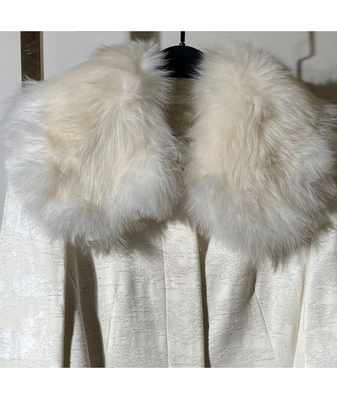 VALENTINO Белое вискозное пальто, фото 4